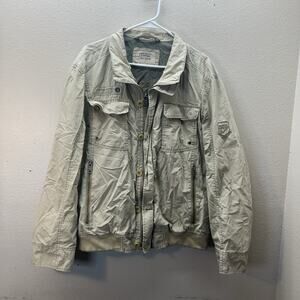 Camel Active Jacket EU 52 US 42 Tan Field Utility Cargo Outdoors Tactical Safari